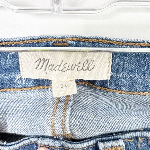 Madewell Maternity Skinny Jeans Stretchy Side Panels Distressed Look Size 28 - Picture 3 of 12